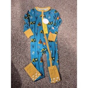 Kai blue bamboo footie size 2T nwt